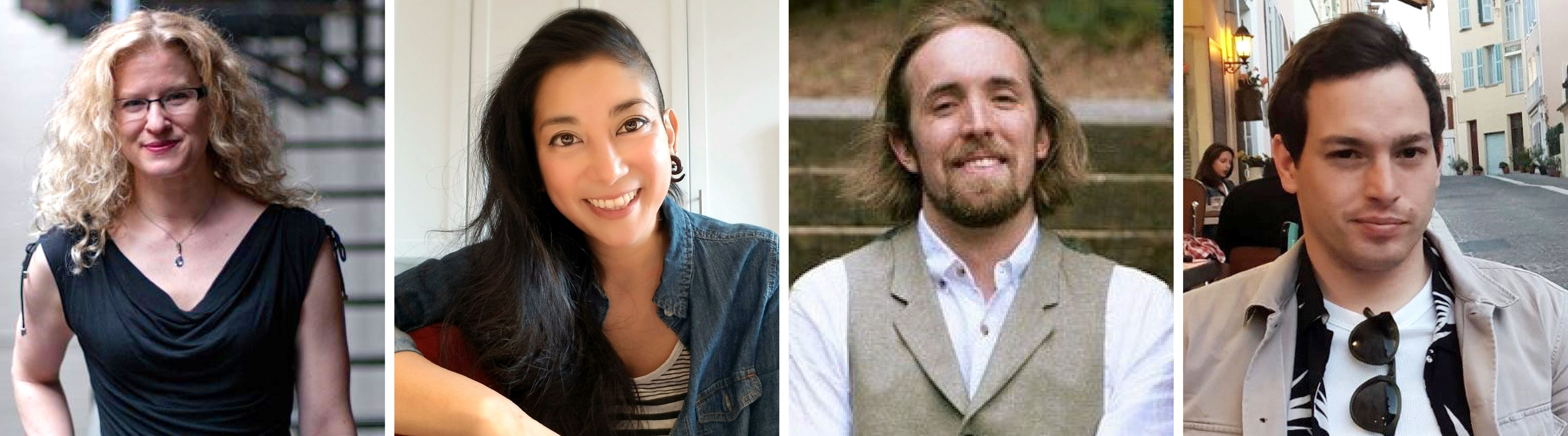 The panellists of the Audio for Theatre Round Table #2: Julie Sloan, Maxine Gutierrez, Rory Maguire and Reese Kirsh (from left to right)