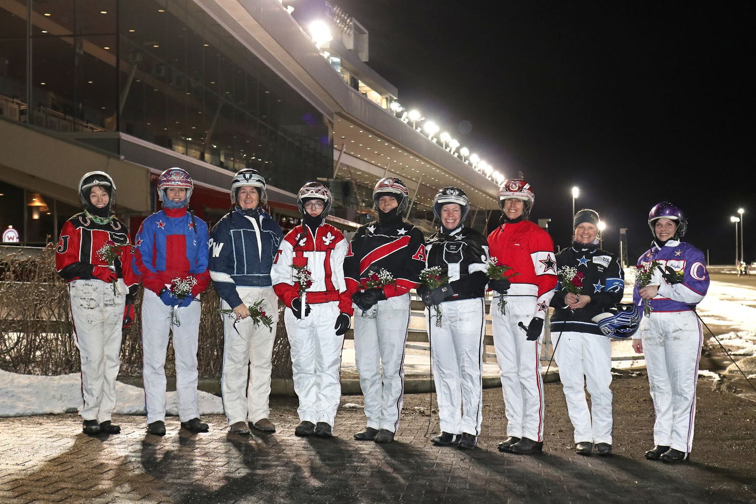 The field for the March 7 women's driving event at Woodbine Mohawk Park. (New Image Media)