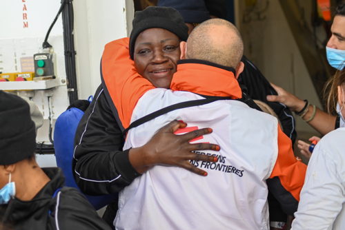 On 11 December 2022, the 248 survivors disembarked in Salerno. They were rescued during rotation 20 by the MSF search and rescue team between 4 and 6 December 2022. Now that the survivors have safely reached the land, we hope they will receive the assistance they need and deserve. Copyright Candida Lobes/MSF