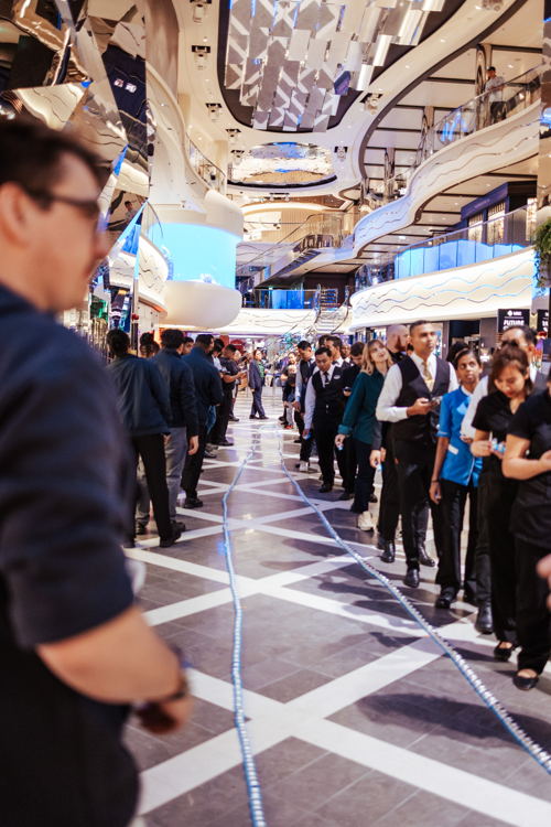The Line Stretched 89 Metres On MSC World America'S World Galleria