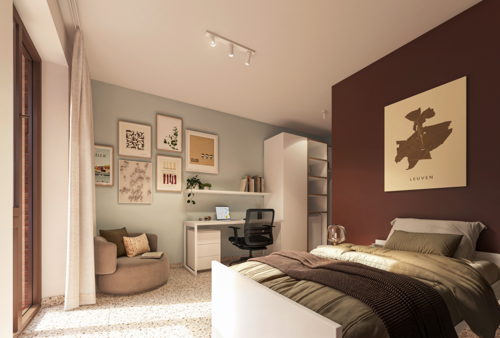 Ontwerpbeeld - studentenkamer
