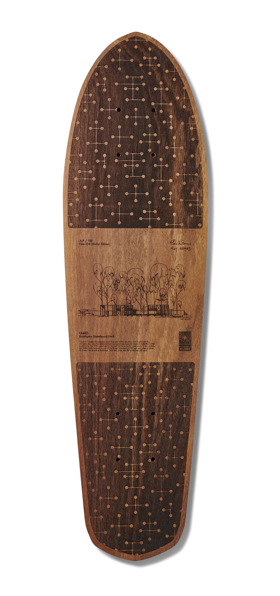 Eucalyptus Skateboard Deck - Top