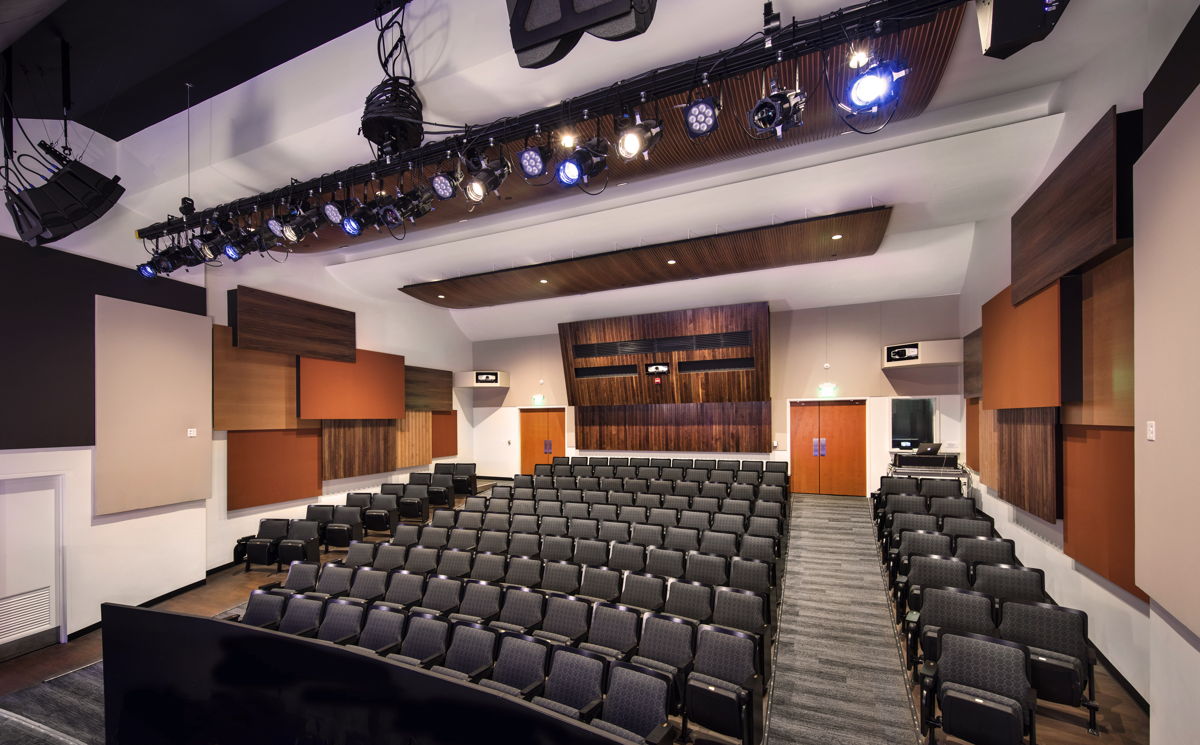 Every Lani Hall seat is fitted with a built-in desk for student use