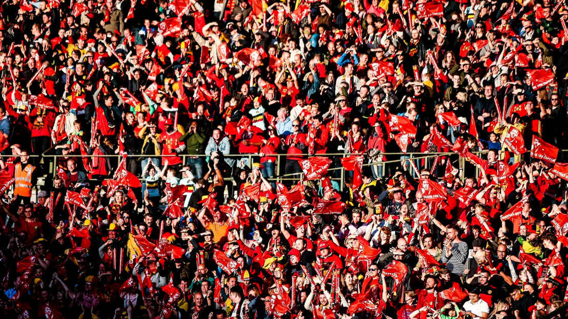 L’Union Belge de Football chauffe les supporters pour le Mondial lors du match contre le Pays de Galles