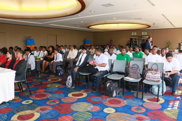 Cross-section of the audience at the Schools Debate Competition.