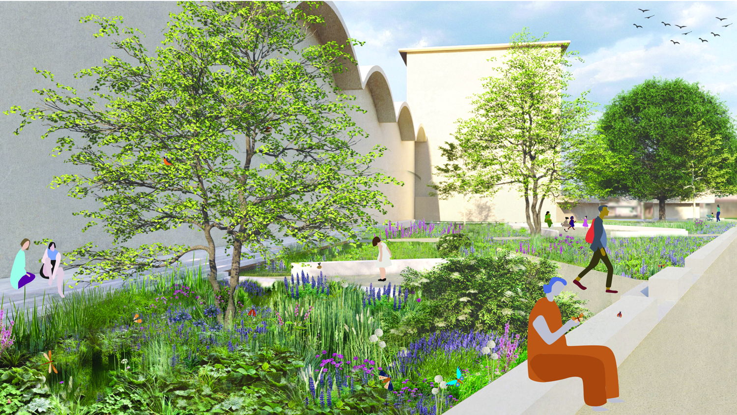 Slachthuiswijk definitief ontwerp toekomstbeeld Hallentuin ©Sweco Belgium – Posad Maxwan – LOLA Landscape Architects.jpg