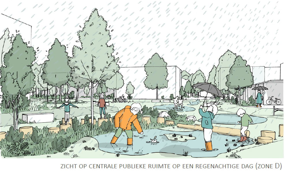 Zicht op centrale publieke ruimte (c) LAVAMAKER