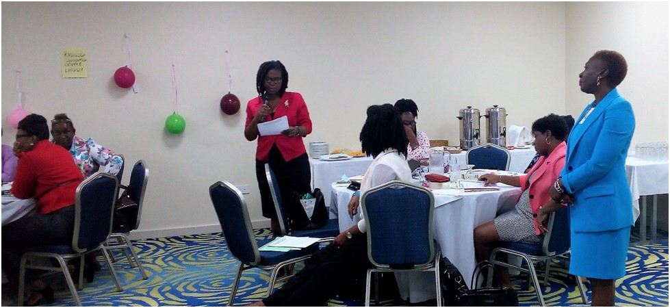 Team Saint Vincent and the Grenadines make a presentation.