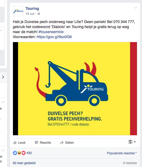 Facebook post Touring