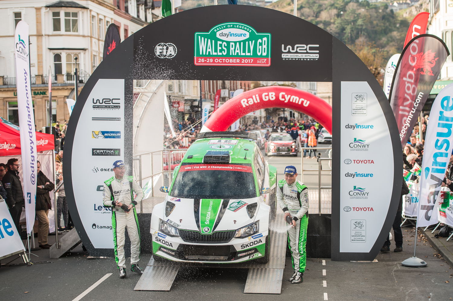 At Wales Rally GB newly crowned WRC 2 Champions Pontus Tidemand/Jonas Andersson, driving a ŠKODA FABIA R5, achieved their fifth win of the season