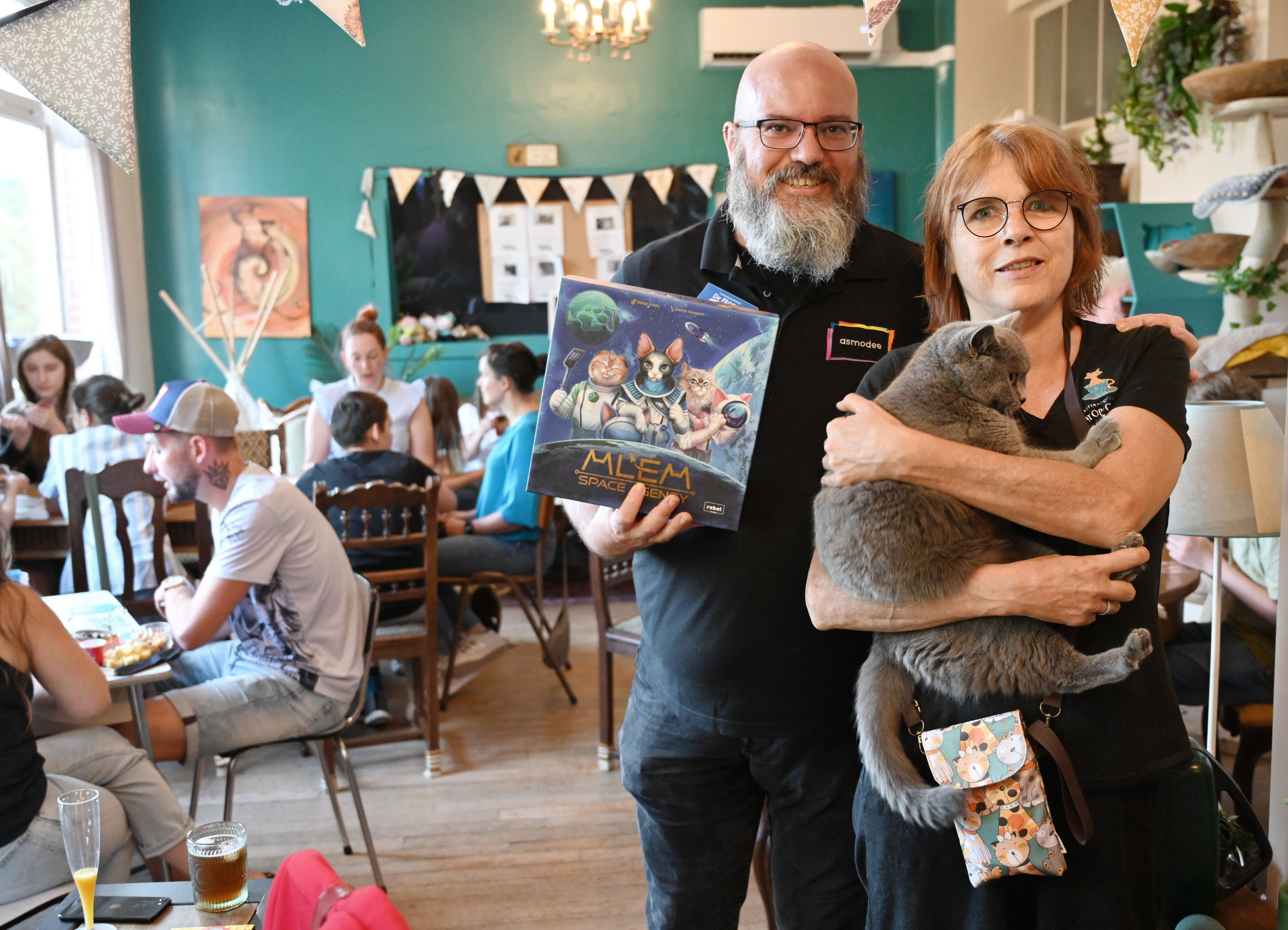 Spelletjesavond in kattencafé Kat op Schoot ©Jos Molenaers