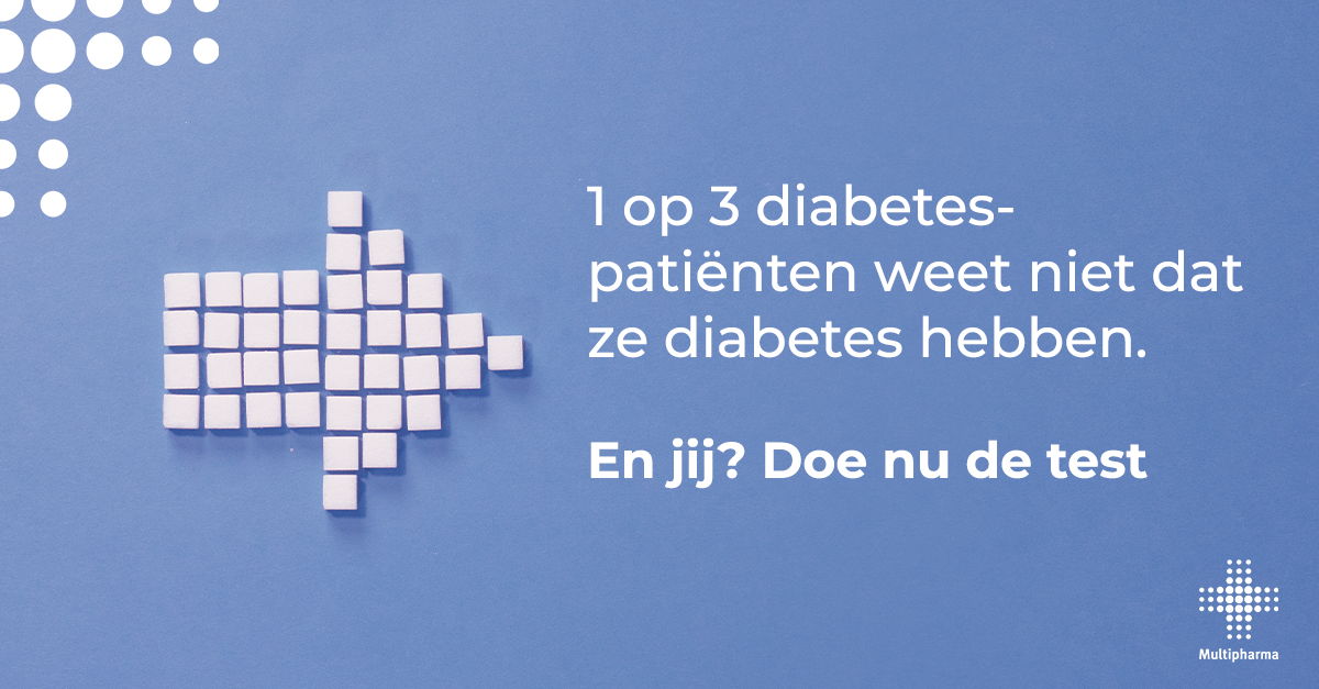 Omdat diabetes type 2 nog te vaak een onzichtbare ziekte is: Multipharma zet mee in op diabetespreventie