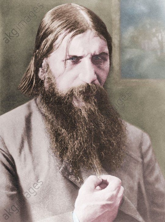 Portrait  of Grigori Rasputin, c.1910. Digitally coloured. AKG442844