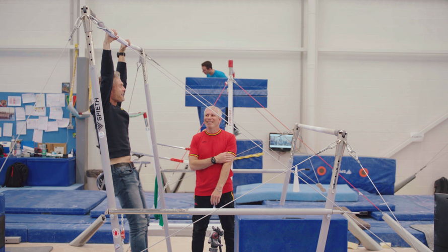 Maarten met trainer Yves Kieffer - (c) VRT /  De Mensen