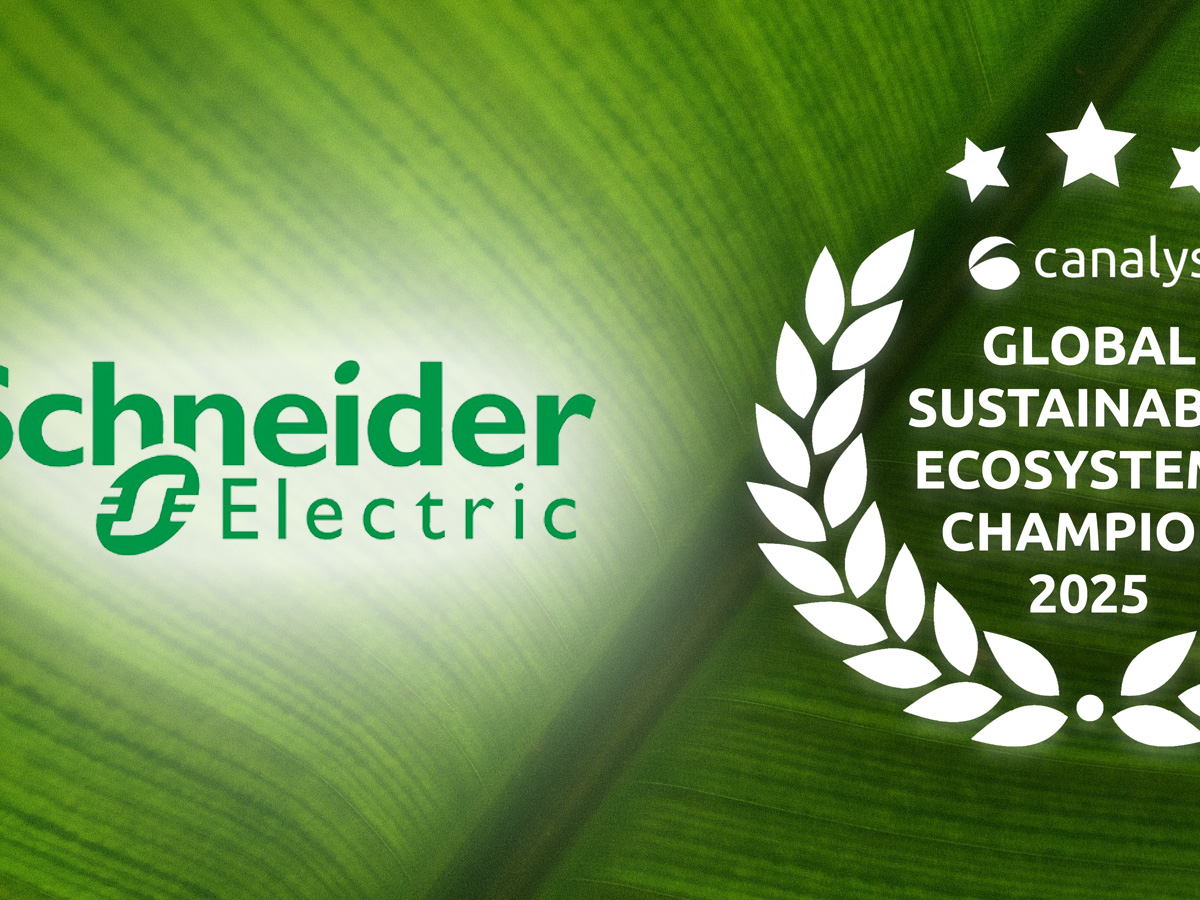 Schneider Electric opnieuw erkend als Sustainability Leader in de Canalys Sustainable Ecosystems Leadership Matrix 