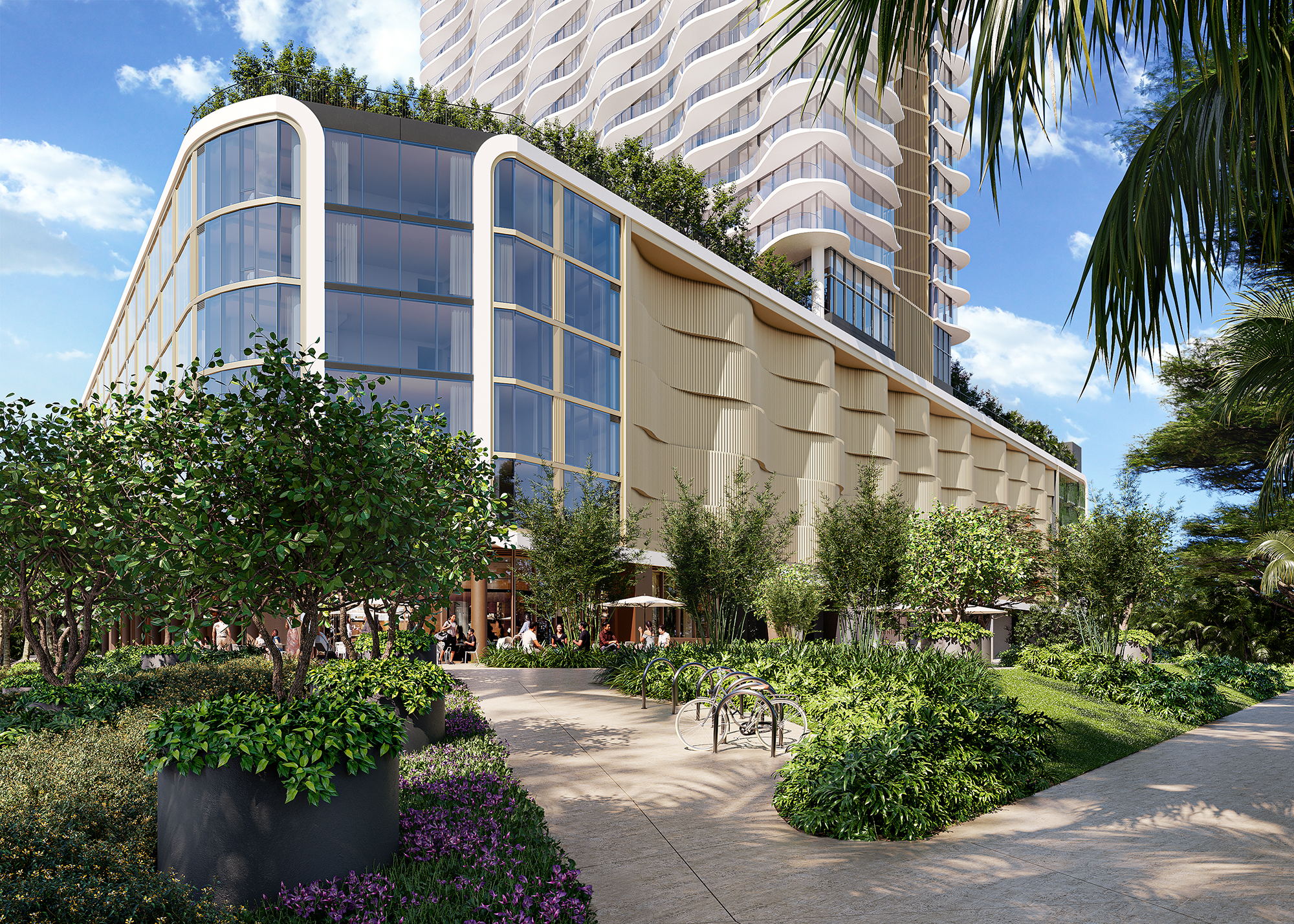 Located at the corner of Ala Moana Boulevard and Ward Avenue, The Launiu Ward Village will deliver 486 homes, new retail, and 21,000 square feet of public open space (photo courtesy of Ward Village) Located at the corner of Ala Moana Boulevard and Ward Avenue, The Launiu Ward Village will deliver 486 homes, new retail, and 21,000 square feet of public open space (photo courtesy of Ward Village)