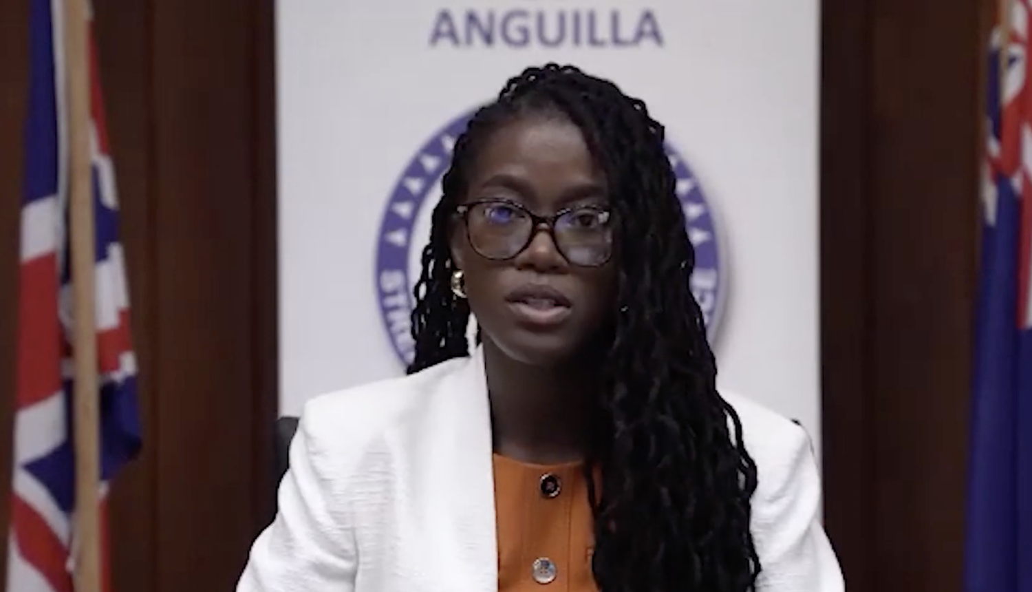 Honourable Dee-Ann Kentish-Rogers, Minister of Social Development and Education, Anguilla leads press briefing following the 7th OECS Council of Ministers Meeting for Social Development.