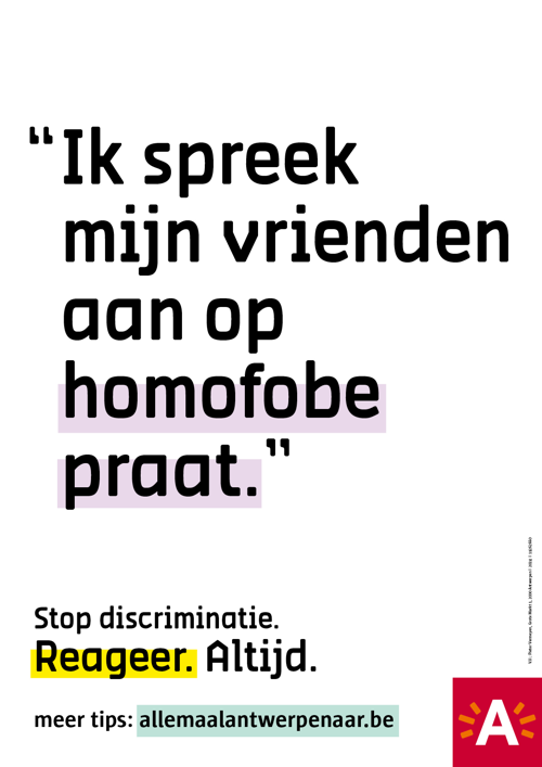 Affiche campagne Allemaal Antwerpenaar
