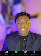 Ashfred Norris presenting the youth recommendations from the OECS Youth Debate on Education in Extraordinary Times: From Vulnerability to Resilience 