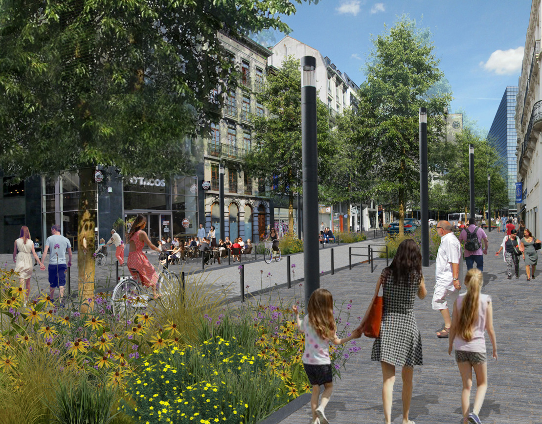 Nouvelle étape importante dans la rénovation du centre-ville de Bruxelles : la Région bruxelloise délivre le permis d’urbanisme pour le réaménagement complet du boulevard Adolphe Max