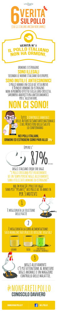 Infografica - Il pollo italiano non ha ormoni