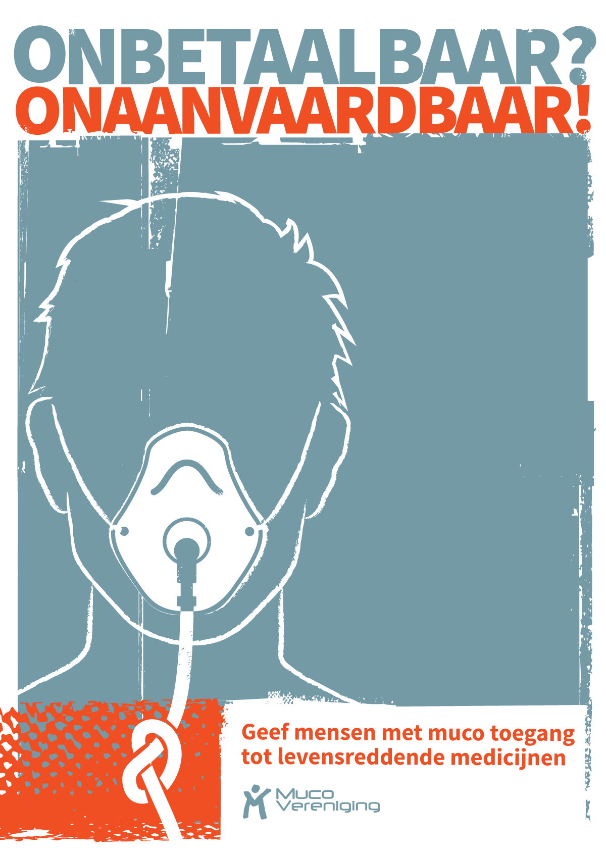 © Mucovereniging, campagnebeeld 'Onbetaalbaar? Onaanvaardbaar!'