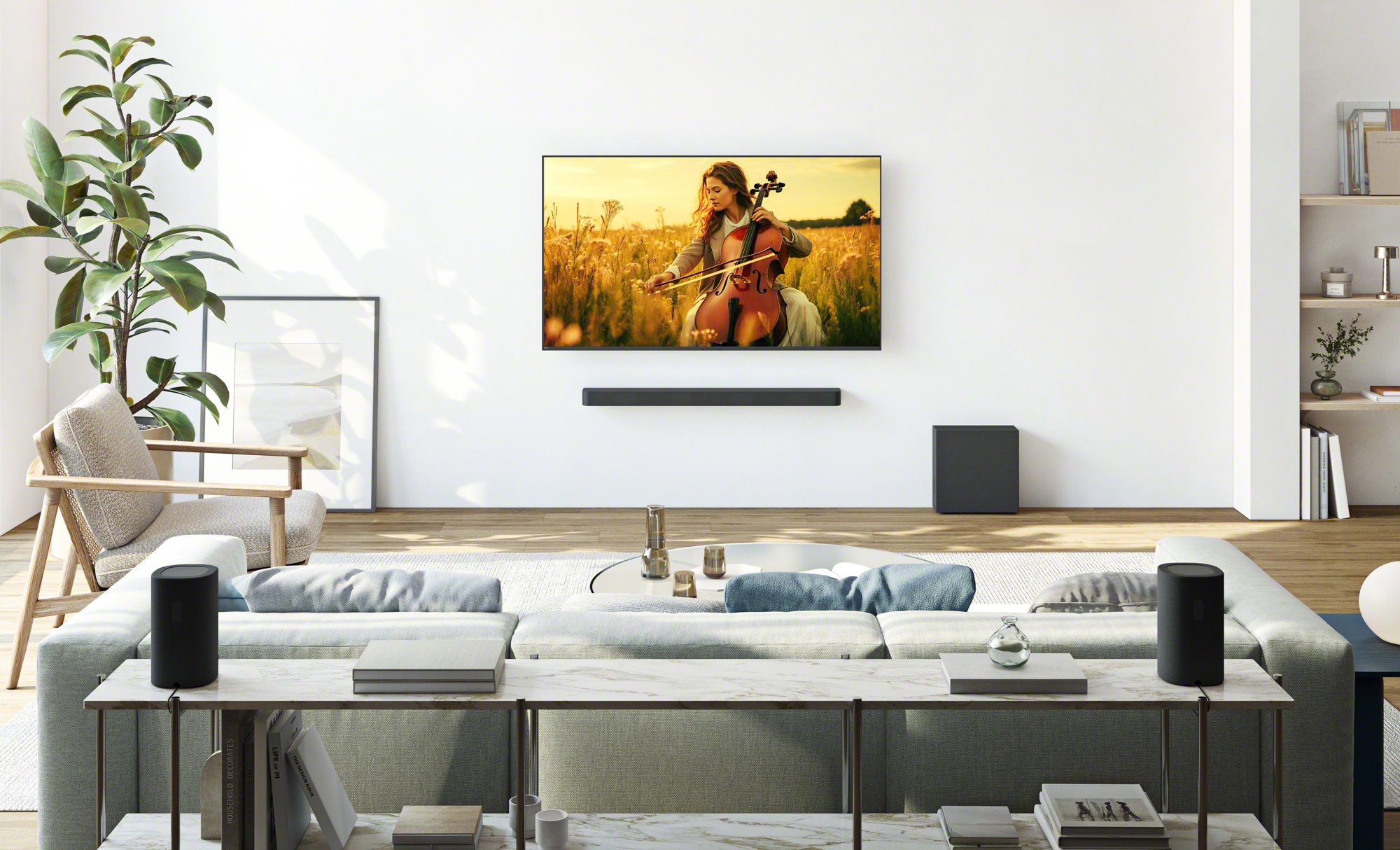 Los televisores BRAVIA y productos de audio en casa BRAVIA Theatre funcionan mejor juntos.