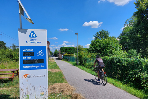 Aantal fietsers op Oost-Vlaamse fietssnelwegen met kwart toegenomen op twee jaar tijd