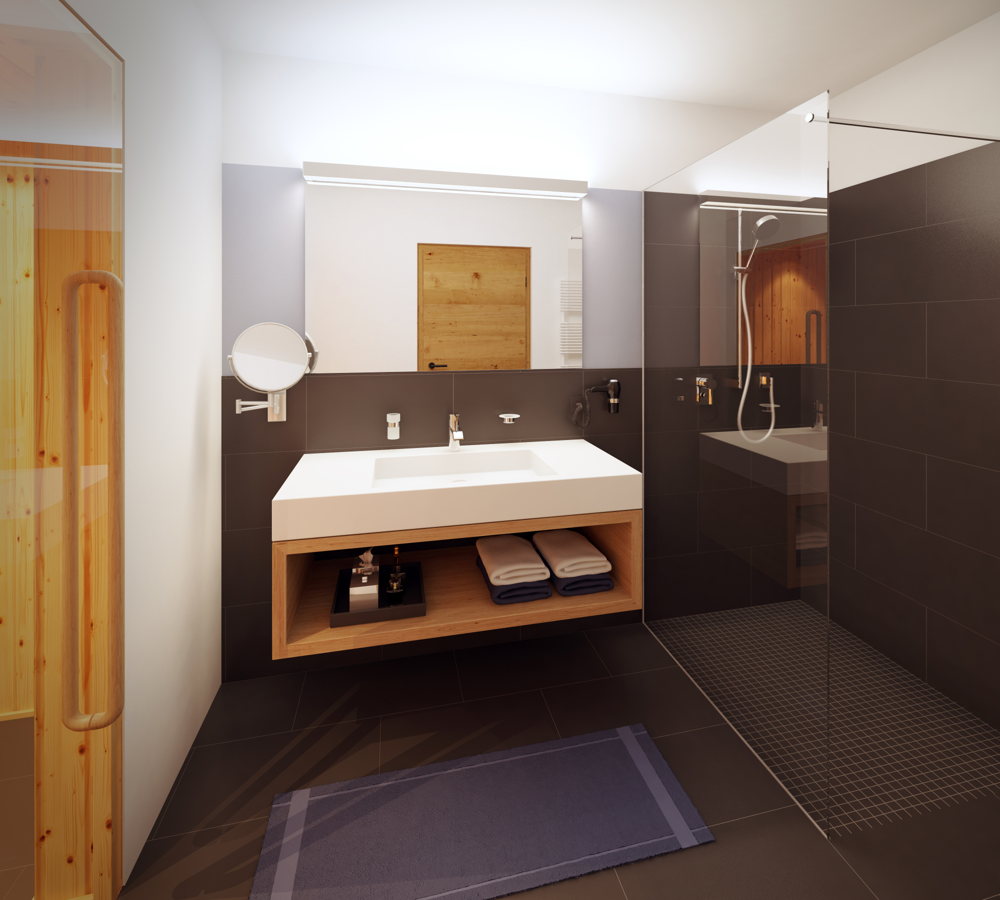 Badezimmer mit Dusche