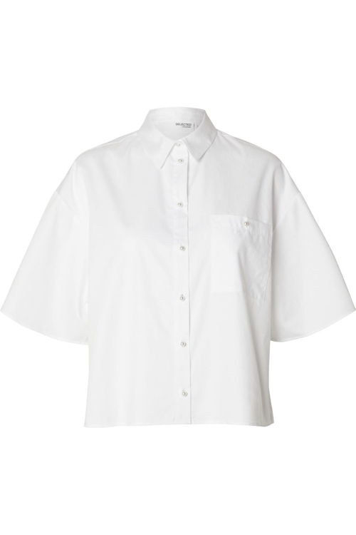 Selected_Shirt SEL Slfagnese 24 Cropped Pearl Shirt B_JUTTU_€69,99