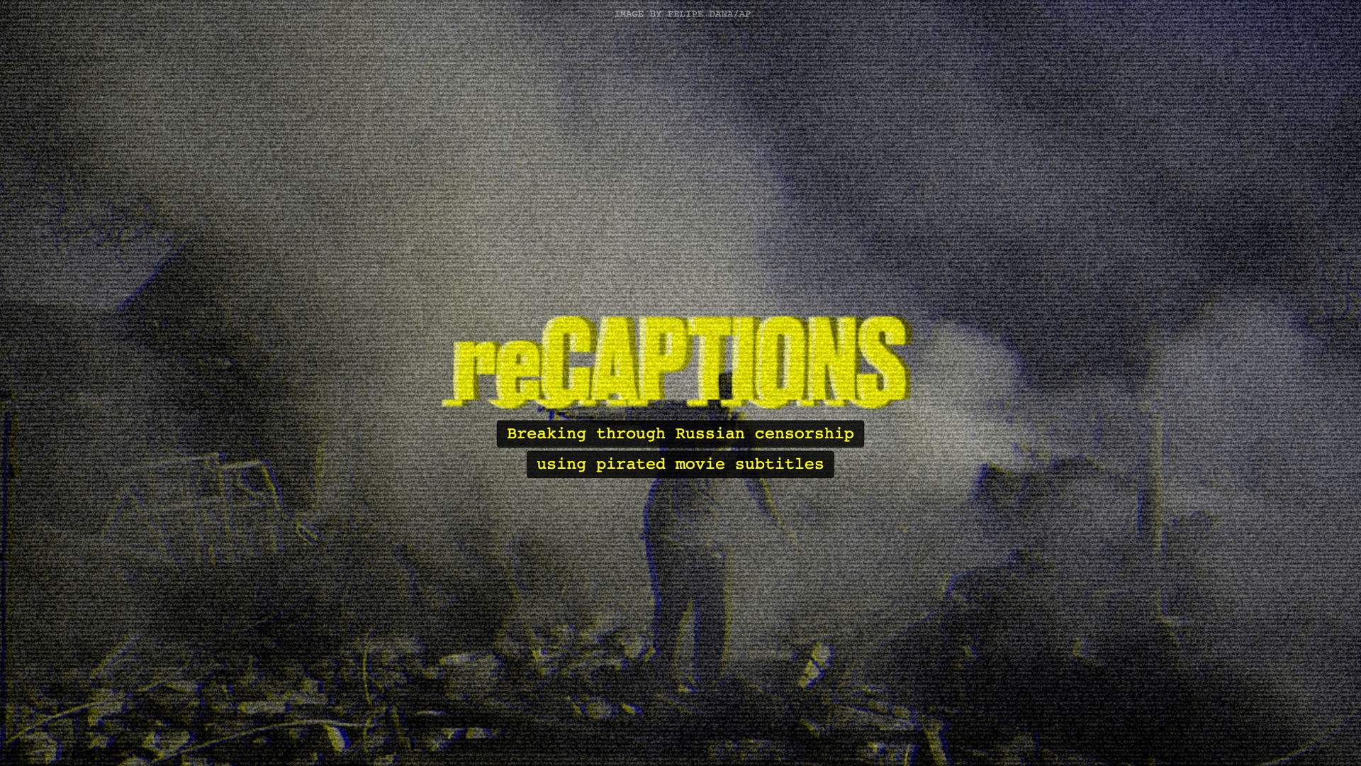 reCaptions uses pirated movie subtitles to deliver news to Russia