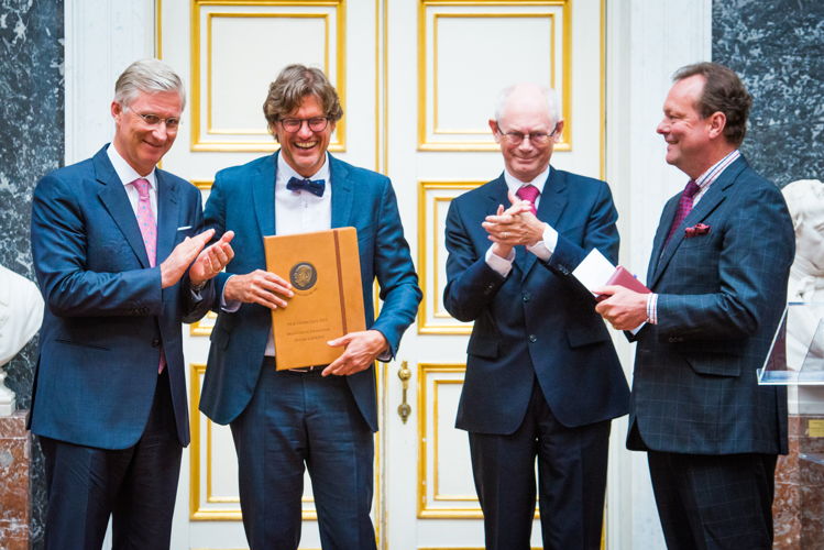 Koning Filip, Steven Laureys, Herman Van Rompuy, Graaf Frédéric Francqui ©Dann