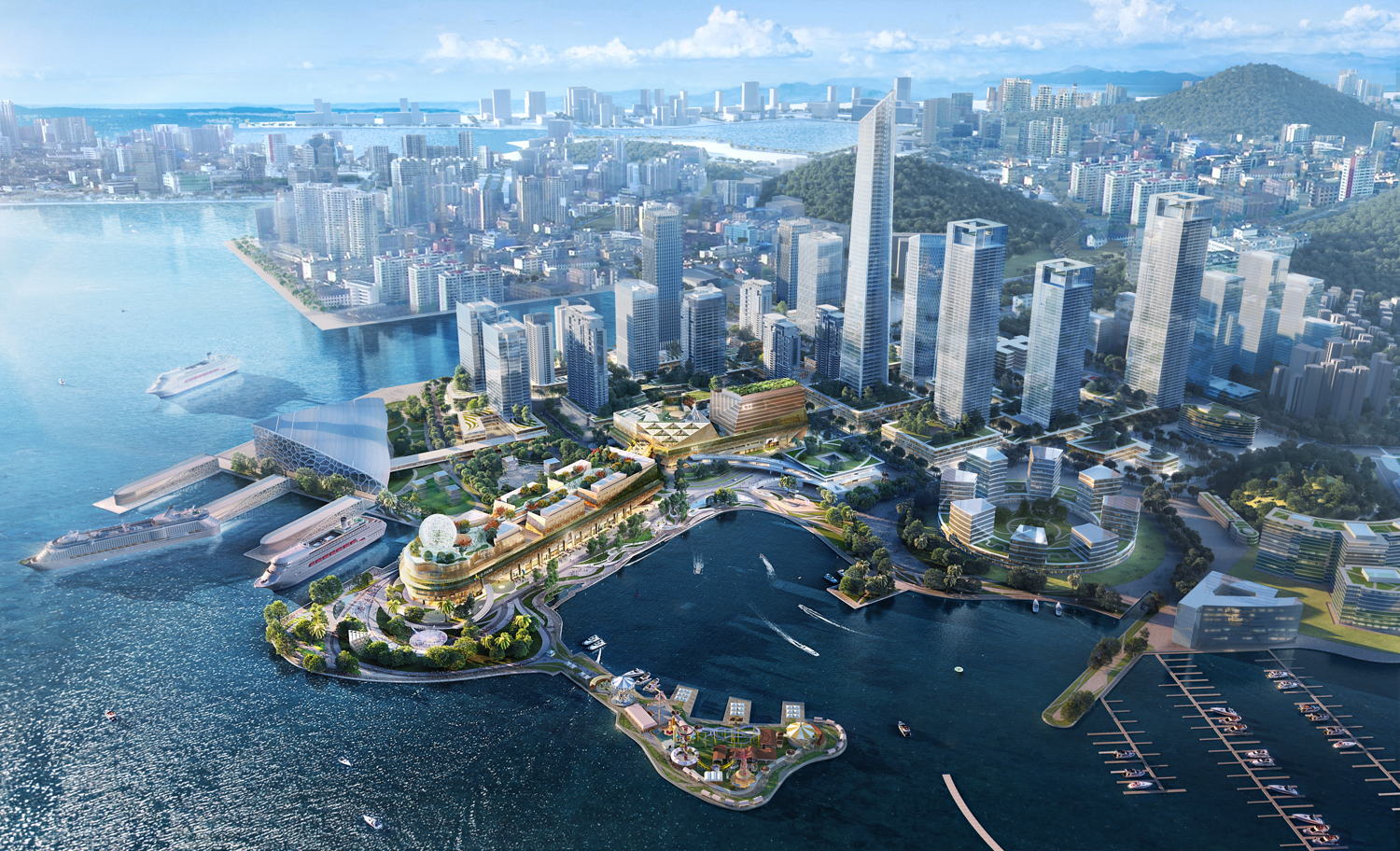 Shenzhen Prince Bay comprehensive development, a large-scale commercial, retail, arts and cultural development at three connected waterfront sites in Shenzhen, by Ronald Lu & Partners in collaboration with OMA as Design Architect Shenzhen Prince Bay comprehensive development, a large-scale commercial, retail, arts and cultural development at three connected waterfront sites in Shenzhen, by Ronald Lu & Partners in collaboration with OMA as Design Architect