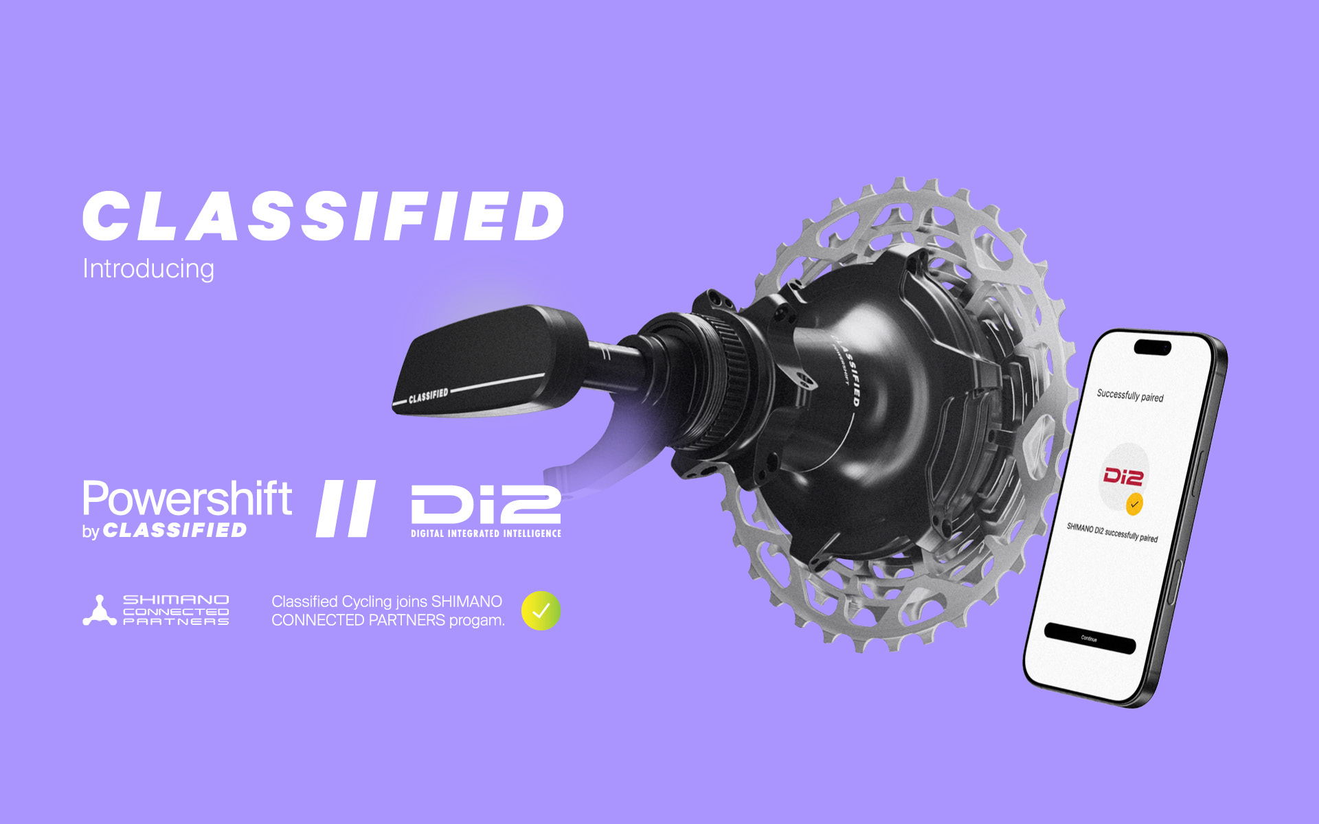 Classified Powershift Hub now Integrated with SHIMANO Di2 Groupsets via Wireless Communication 