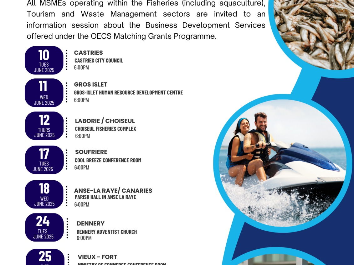 UBEC Launches Island-Wide Information Sessions for Blue Economy Business Support in Saint Lucia
