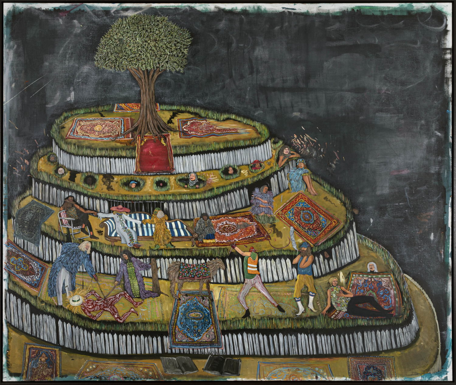 BRAM DEMUNTER, Hill Theatre, 2020 - 2021. Oil on canvas, 170 x 200 cm. Courtesy Tim Van Laere Gallery, Antwerp