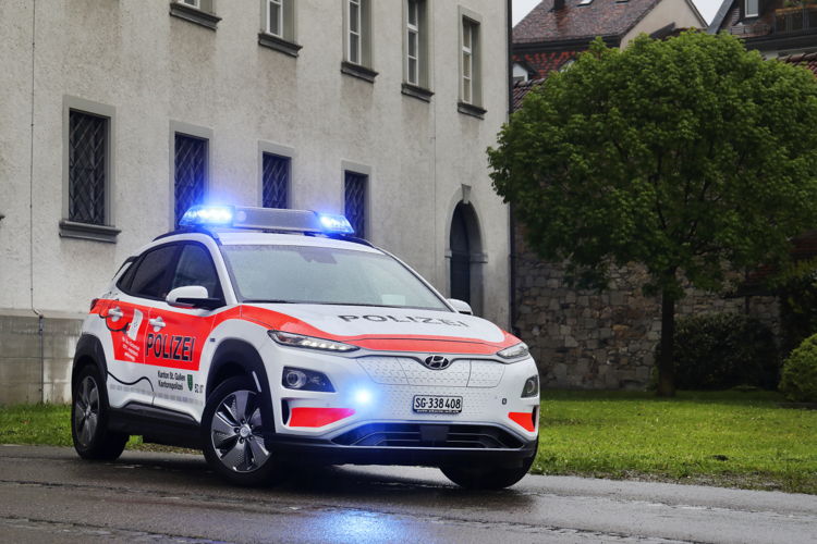 Kantonspolizei St. Gallen setzt auf den All-New Hyundai KONA electric