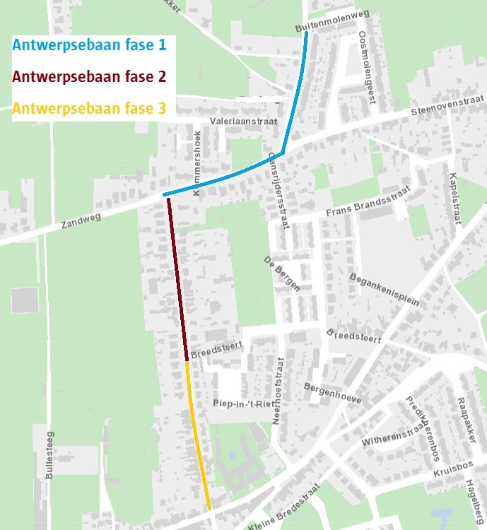 Plan asfalteringswerken Antwerpsebaan