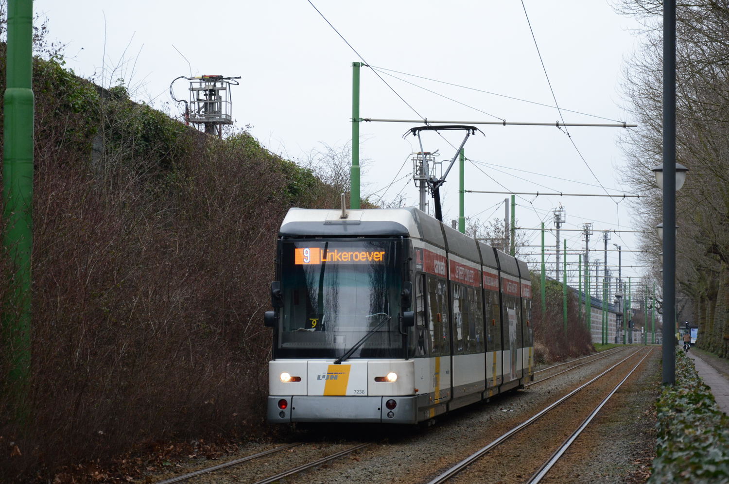 Tram 9 rijdt vanaf 23 april 2019 van Eksterlaar naar P+R Linkeroever. (Foto: Dave Dewel)