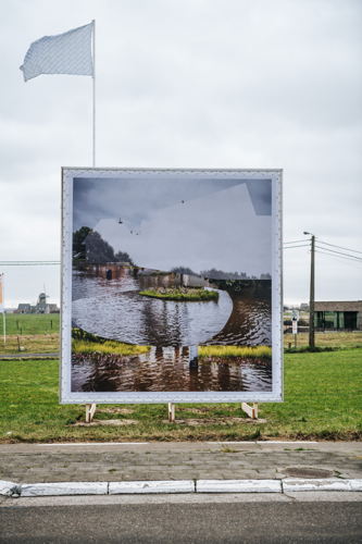 Kunst aan de Maas.
Olivier Goethals, Rijksweg Elen.
Foto © Boumediene Belbachir