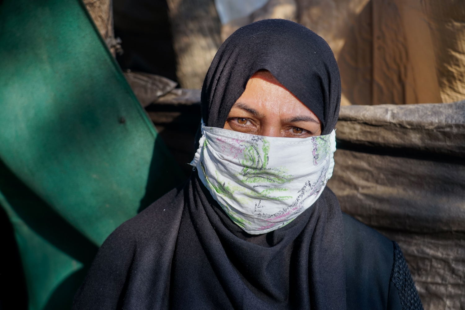 Omaima is 52 years old and suffers from neurological problems, asthma, hyper-tension and mental health issues.
She says:
"We have been in this camp for one year, it is a terrible camp; full of rats, dirt, there is not enough food and all of this causes mental health problems.
The health system in the camp has deteriorated and, because I am asthmatic, I don’t want to see the doctor here because I am afraid of being put in quarantine.
I prefer to be in my tent which is full of rats and snakes, but at least I am not going to be in direct contact with other sick people from different communities in the same container.” 19 October, 2020. Credit MSF/Faris Al-Jawad