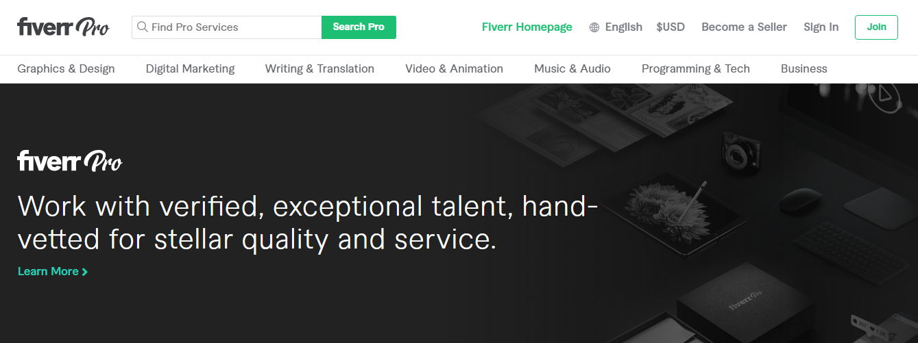 Fiverr started out as a service where freelancers can offer their work for $5. Photo: fiver.com 