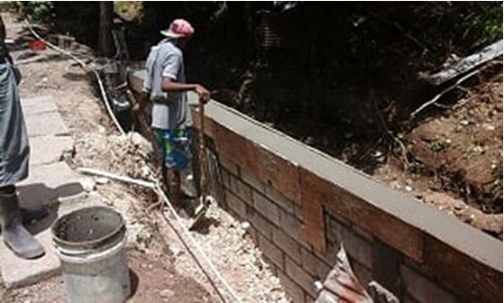 Drainage Reconstruction Works at La Clery, St. Lucia.