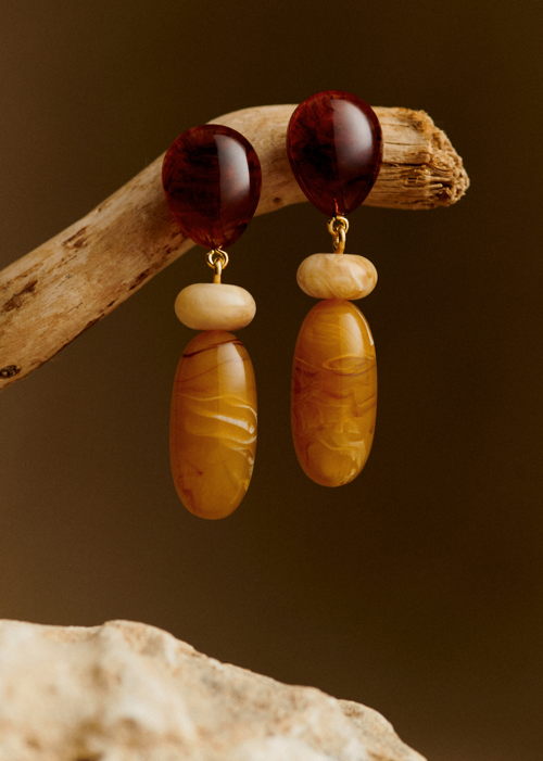 SéZane   Boucles D Oreilles Dany Caramel Multi   60€