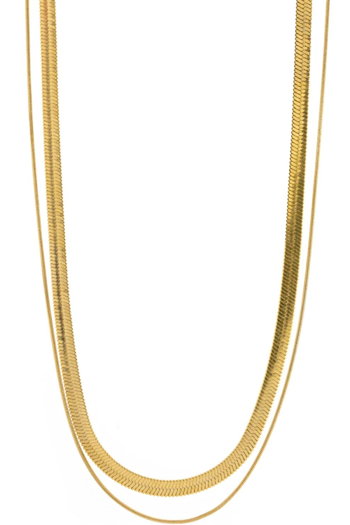 Juttu_SS24_Timi_Neckl TI Ivy - Double Snake Chain Necklace Stainless Steel_JUTTU_€29,95