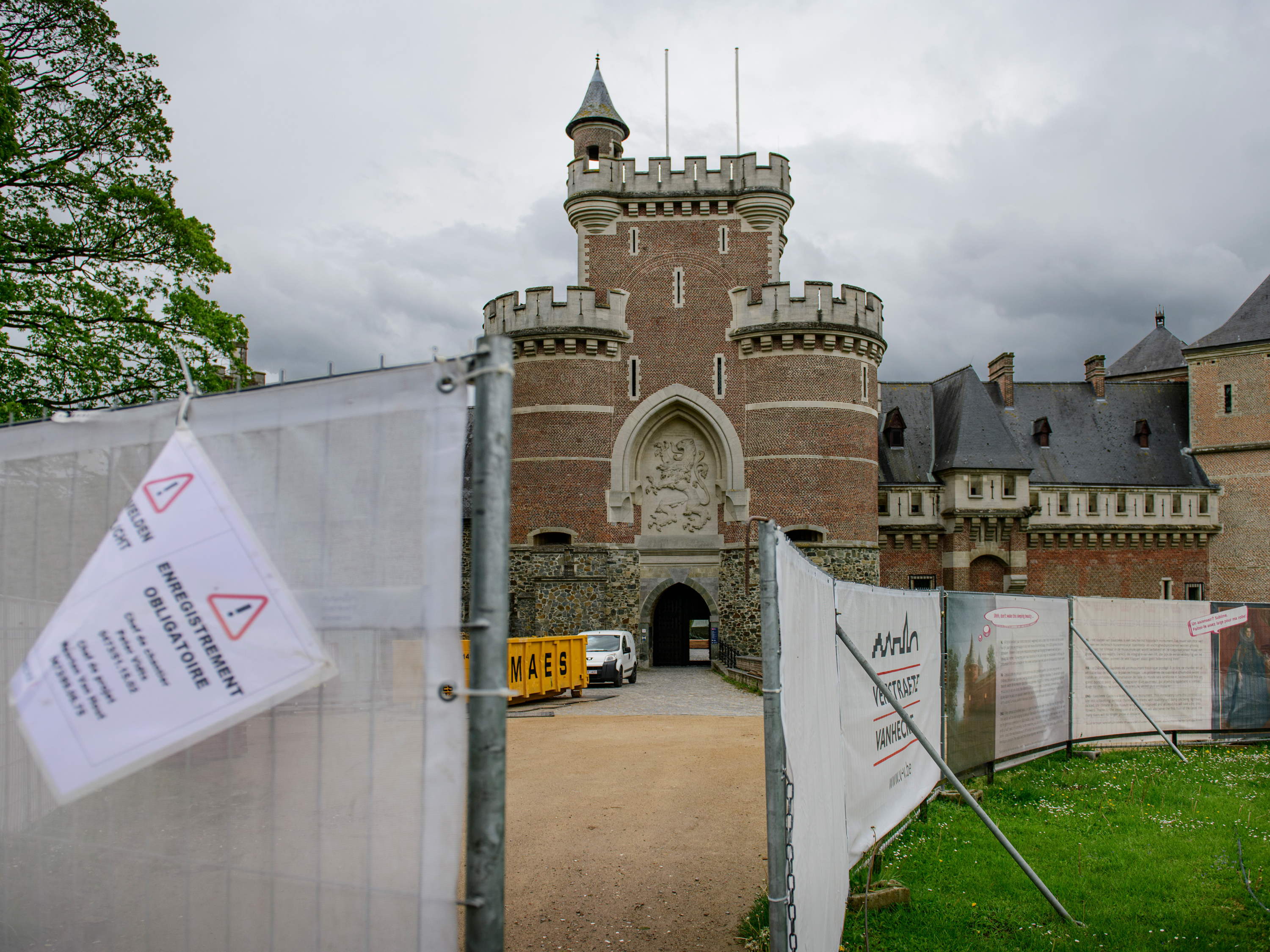 Chantier de restauration du Château de Gaasbeek