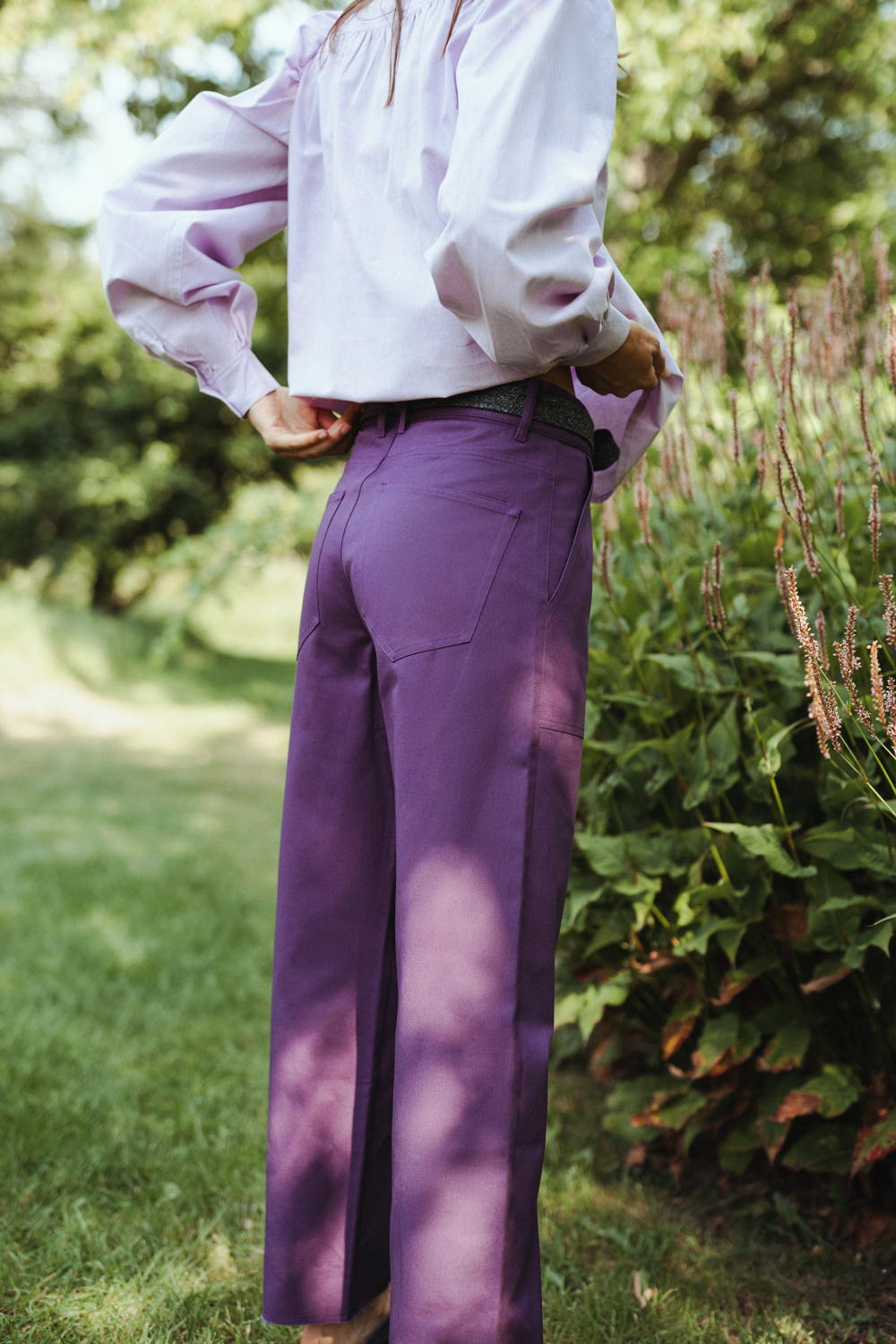 Mardi Editions - AW20 - Pantalon eli en coton bio - Prune - 145€