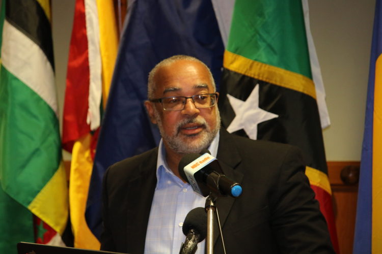 OECS Director General, Dr. Didacus Jules, addresses the gathering.