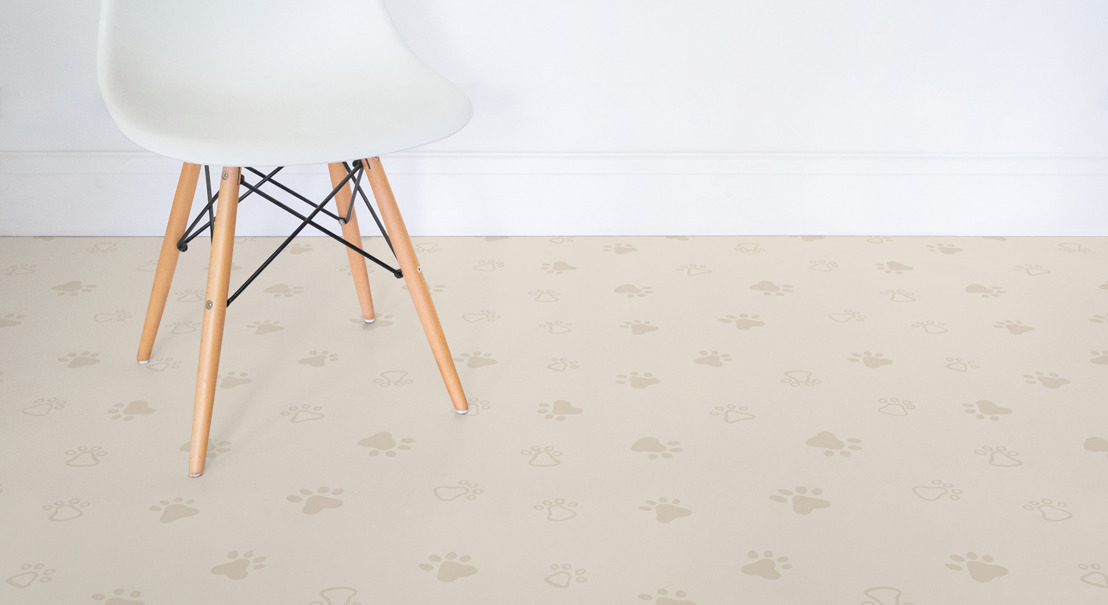 This paw print flooring is perfect for pet owners