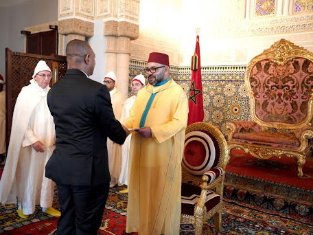 AMBASSADOR OF THE EASTERN CARIBBEAN STATES PRESENTS LETTERS OF CREDENCE TO HIS MAJESTY KING MOHAMMED VI OF MOROCCO